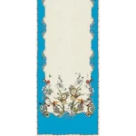 Patterned Wallpaper, Blue with Beige Color, Size 10m×0.70m, Model 12077 