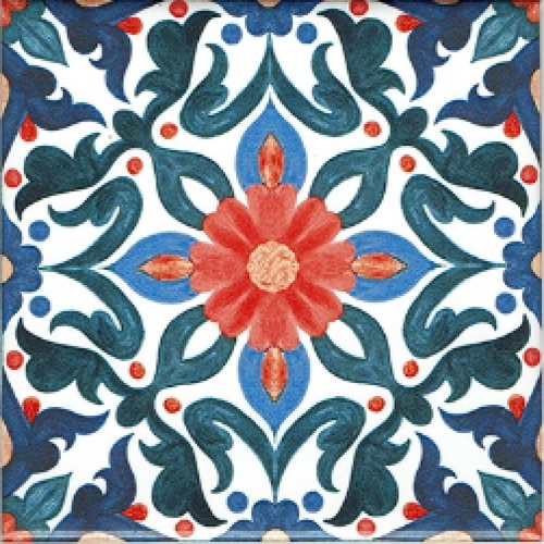 Hexagonal Veracruz Porcelain Tile 15×15 cm, Multicolored, Spanish Design | 