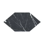 بلاط Kayak للجدران بملمس حجري، لون أسود بعروق بيضاء، سماكة 10 مم، مقاس 33 × 17 سم