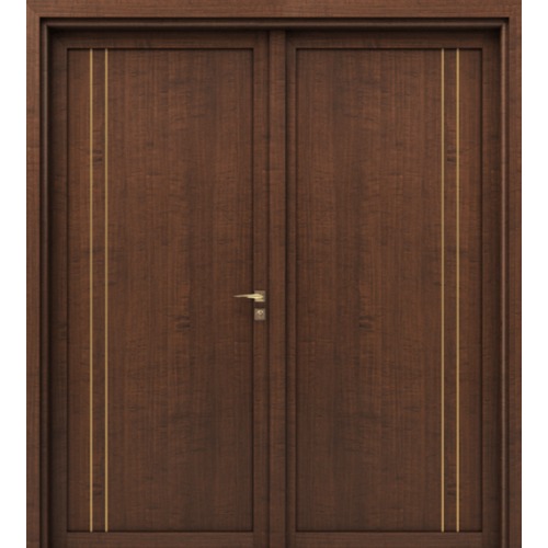 Premium Luxury Wooden Entrance Door Double 220×235 cm 6 cm Thick Dark Brown | GM02