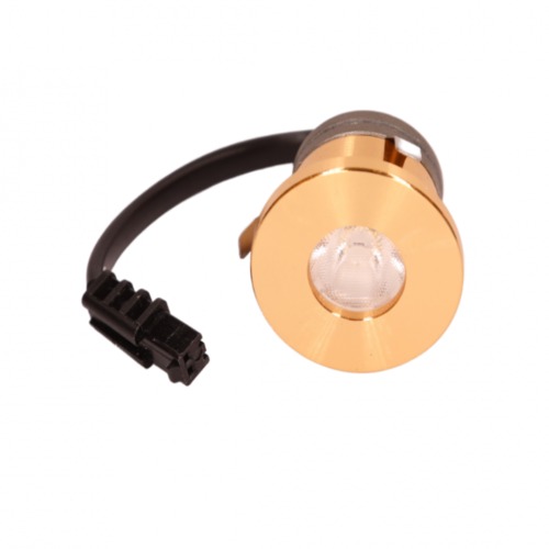Small Gold LED Spotlight 3W Power 2 cm Depth 3 cm Outer Frame | Matkel Store