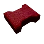 Interlock pavement tiles, behaton design, dimensions 20x16 cm, thickness 6 cm, red color | Al Wasd industrial