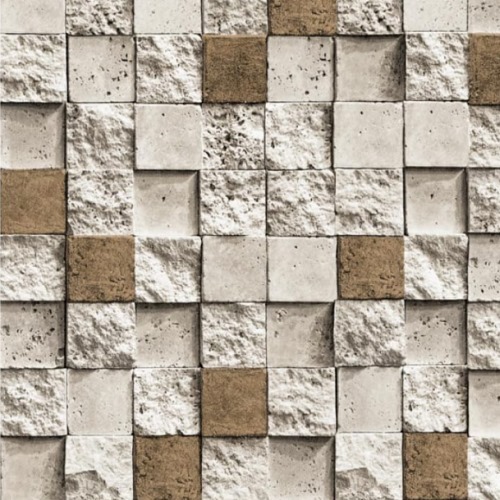 Modern Wallpaper 15.6m×100cm Beige with Brown | Luxury line