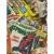 British wall Covering for youth and children, size 10 m x 0.53 m, multicolor, model 70265 