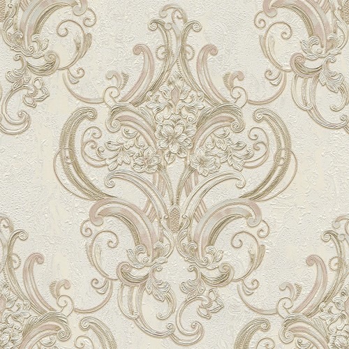 Italian Wallpaper Light Beige 10m x 1.06m Classic Design | Balbaid Decor Company