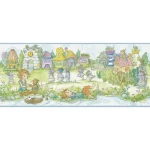 German wallpaper for youth and children, size 10 m x 0.53 m, green color, model 297508 