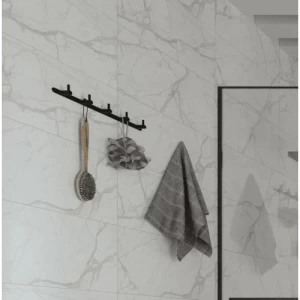 Glossy Ceramic Wall Tiles 30x60 cm, Light Grey, 9 mm Thickness | Saudi Ceramics
