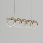 ثريا مودرن راقية دوائر متغيرة الشكل ، مقاس 78 ×20 سم، ذهبي