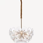 Classic Ceiling Light Luxury Design, Copper Color, Size 75x75x55 cm