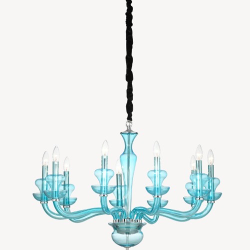 Modern Turquoise Crystal Lighting Unit Height 34 cm Width 85 cm Length 74 cm | Abyat Company