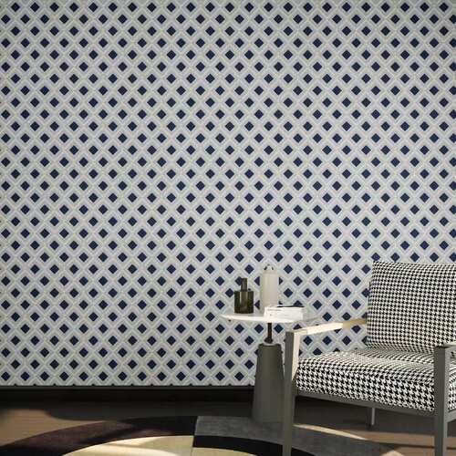 Geometric Wall Covering Light Blue, Length 10 m, Width 50 cm | GF62062