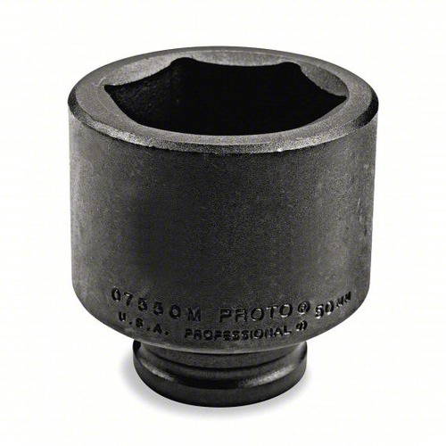 Impact Socket 6 Point, Size 43 mm, Drive Size 3/4 inch, Black Oxide | Proto by ARAB PROS COMPANY