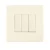 Electrical light switch 3 gang 2 way 10 Amp Sidra Alfanar Size 7×7 cm Color Beige 