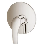 Concealed Shower Mixer Handle, Single Line, Light Bronze Color, Round Shape