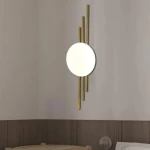 Modern Golden Wall Lighting Unit, 50 cm Height, 16 cm Width
