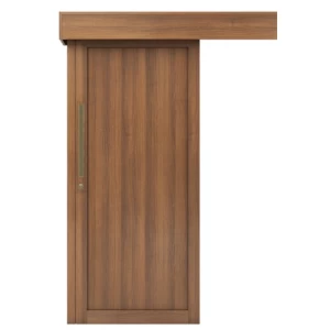 Sliding Wooden Door Luxury Design Premium, Size 110×265 cm, Light Brown | TR7