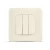 10A Light Switch 3 Gang 2 Way, Beige Color, 7x7cm, 250V | Spectra