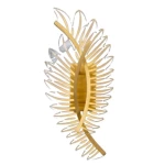 Large golden wall light, length 50cm, width 20cm