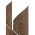 Interlocking Parquet Flooring, Dimensions 60×12.7 cm, Thickness 6.5 mm, brown Color, Model CH01740124