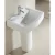 White Ceramic Floor Base Washbasin