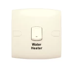 مفتاح كهرباء مفرد ثنائي القطب مع مؤشر ليد مع وجود طباعة عليه 20 امبير ألف كلاسيك الفنار  مقاس 7×7 سم لون بيج 