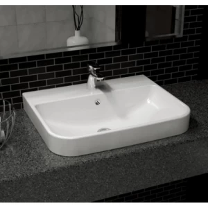 Over Counter Top Bathroom Washbasin Size 60 cm, Off White Color | Saudi Ceramics