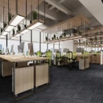 سجاد مكتبي عصري، حجم القطعة 60×60 سم، لون رمادي