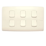 مفتاح كهرباء سداسي دريكسون 10 امبير ألف كلاسيك الفنار مقاس 14×7 سم اللون بيج 