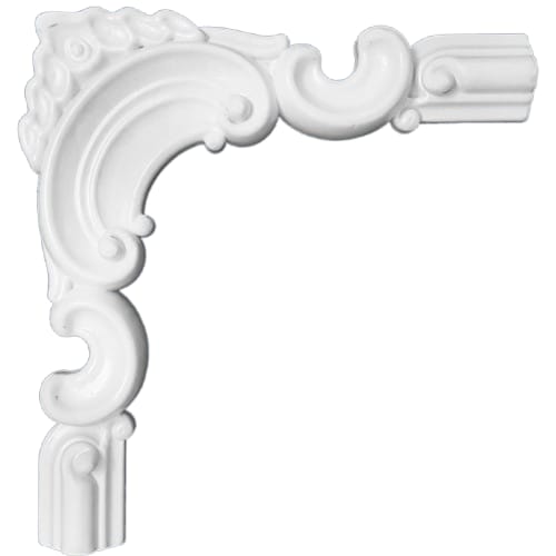 Patterned PU Foam Ceiling Decorations 22.4x22.4x4 cm, White | Zakharef Company