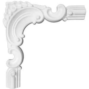 Patterned PU Foam Ceiling Decorations 22.4x22.4x4 cm, White | Zakharef Company