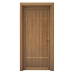 باب بريميوم عصري، لون بني فاتح، مقاس 235 × 115 سم، سماكة 6 سم، موديل GM01