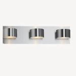 إضاءة جدارية 3 لمبات، إضاءة هادئة، حجم 20.5×10.8 سم، لون كروم