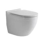 Floor Mounted Water Closets Toilet Seat , White Color, Chinese Round Shape, Size 18 cm