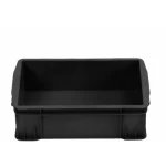 صندوق بلاستيك HDPE للمواد الغذائية، مقاس 36×24×10 سم، لون أسود، موديل 7SPDD