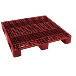 طبلية بلاستيك (HDPE)، مقاس 1200×1200×150 مم، لون أحمر، موديل BRRBZ