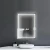 Decorative Rectangular Mirror with Touch LED Light Size 60 x 80 cm, Silver Color