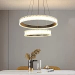 Modern LED Circle Chandelier 1 Light, Adjustable Dimensions from 40 cm to 1.5 m, 150 cm Wire Length