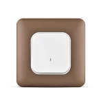 مفتاح سخان مفرد 20 أمبير ثنائي القطب مع لمبة ليد،  لون نحاسي، 7×7 سم، 250 فولت | سبكترا