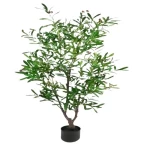 شجرة زيتون صناعية، طول 160 سم، لون أخضر 