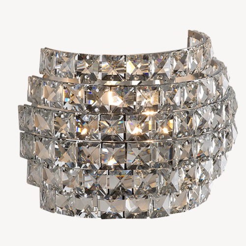 Wall Light Soft Light 24x12x14 cm Chrome | Abyat Company