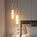 علاقي مزدوج للسقف، لون ذهبي، سلك 2 متر