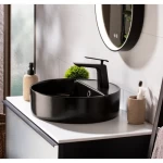 Counter Porcelain Basin 40×40×14.5 cm, Focus Model Matte Black Color