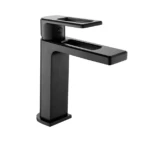 Chinese Washbasin Mixer, Matte Black Color, Loop Model