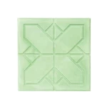 Patterned Cement Decorative Tile Panels, Light Green Color, Dimensions 40x40 cm, Thickness 5 cm | Al Sarif Company