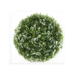 كورة عشب صناعي للزينة، لون أخضر مع ابيض، قطر 30 سم 