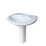 Ceramic Full Base Western Bathroom Washbasin, White Color