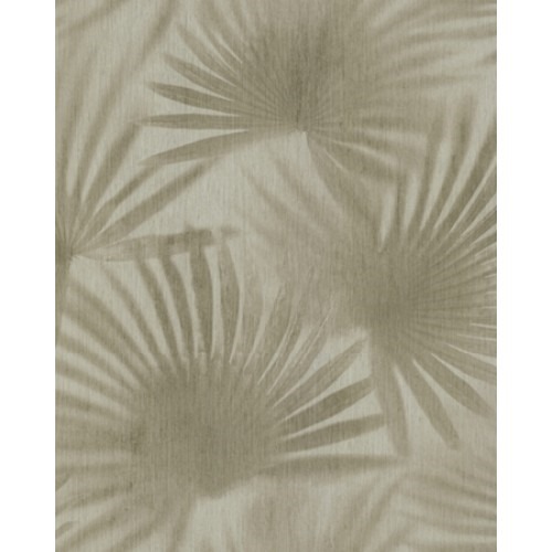 Italian Wallpaper Leaf-Patterned Design, Size 10mx1.06m, Pale Beige Color | Balbaid Decor Company