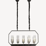 Classic Ceiling Light Contemporary Design, Black | Gold Color, Dimensions 86x47x24 cm