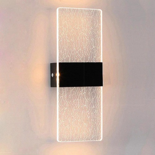 شريط جداري مودرن إنارة LED، 27×10 سم، اسود، إضاءة خافتة | متجر ماتكل