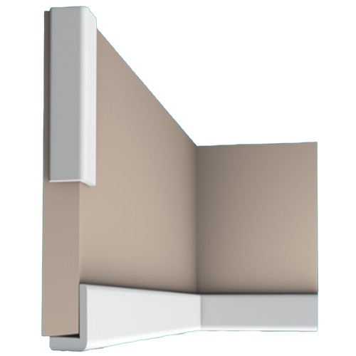 Fiber Wall Frame 240x3 cm White Color, Model FIB-30C | Fiber